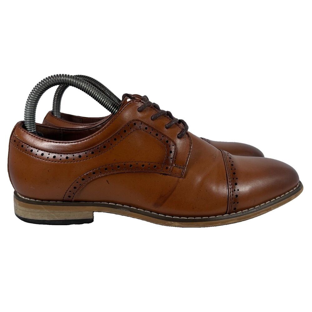 Stacy Adams Kids Dickinson Lace Up Cap Toe Oxford Dress Shoes Youth Size 5